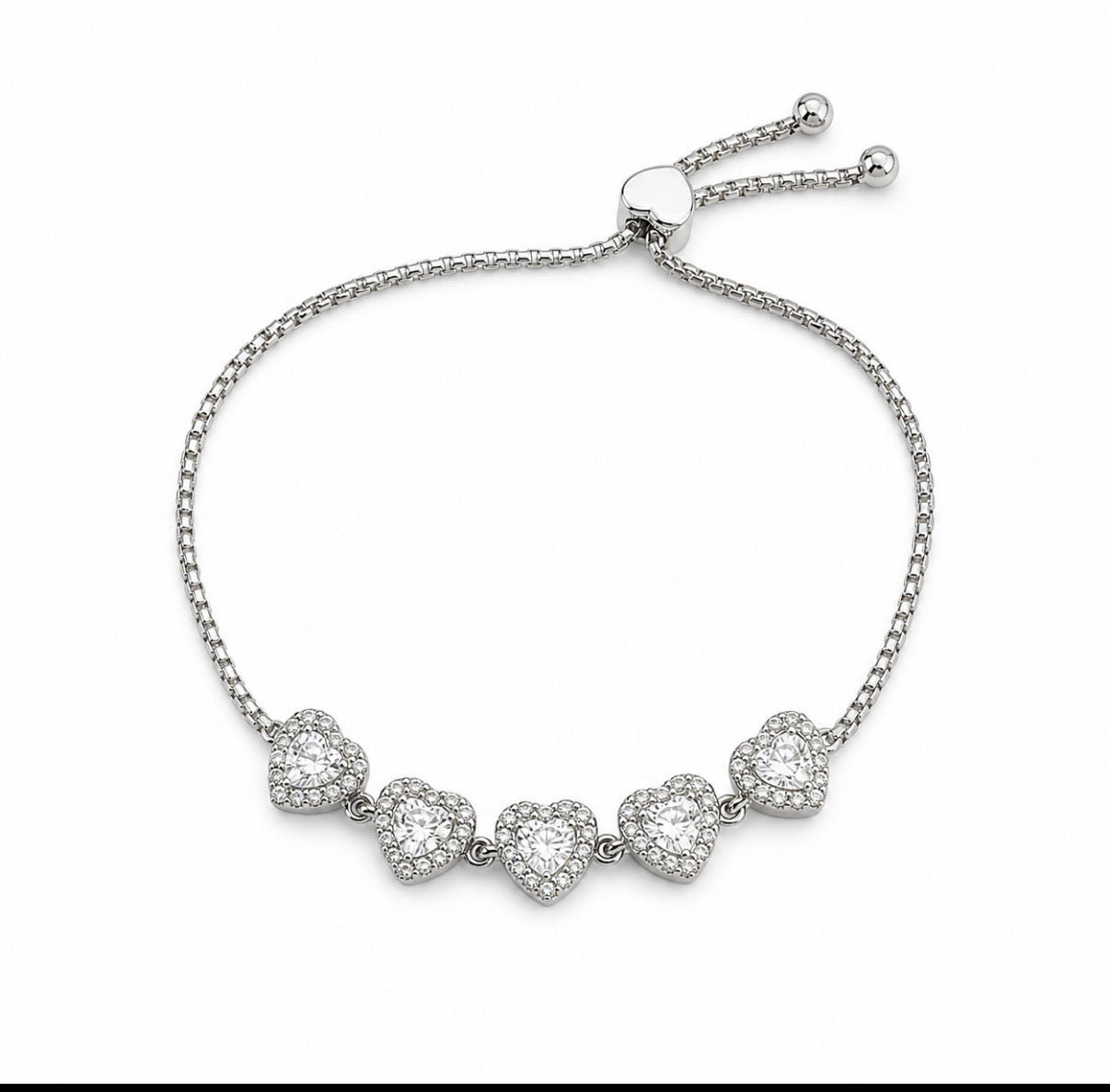 Pulcera corazón zircon