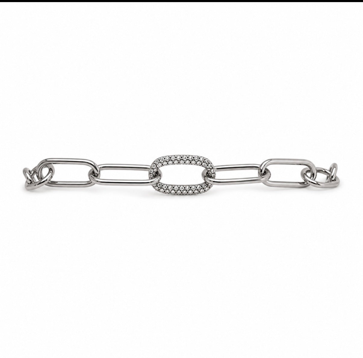 Pulsera eslabón con zircon