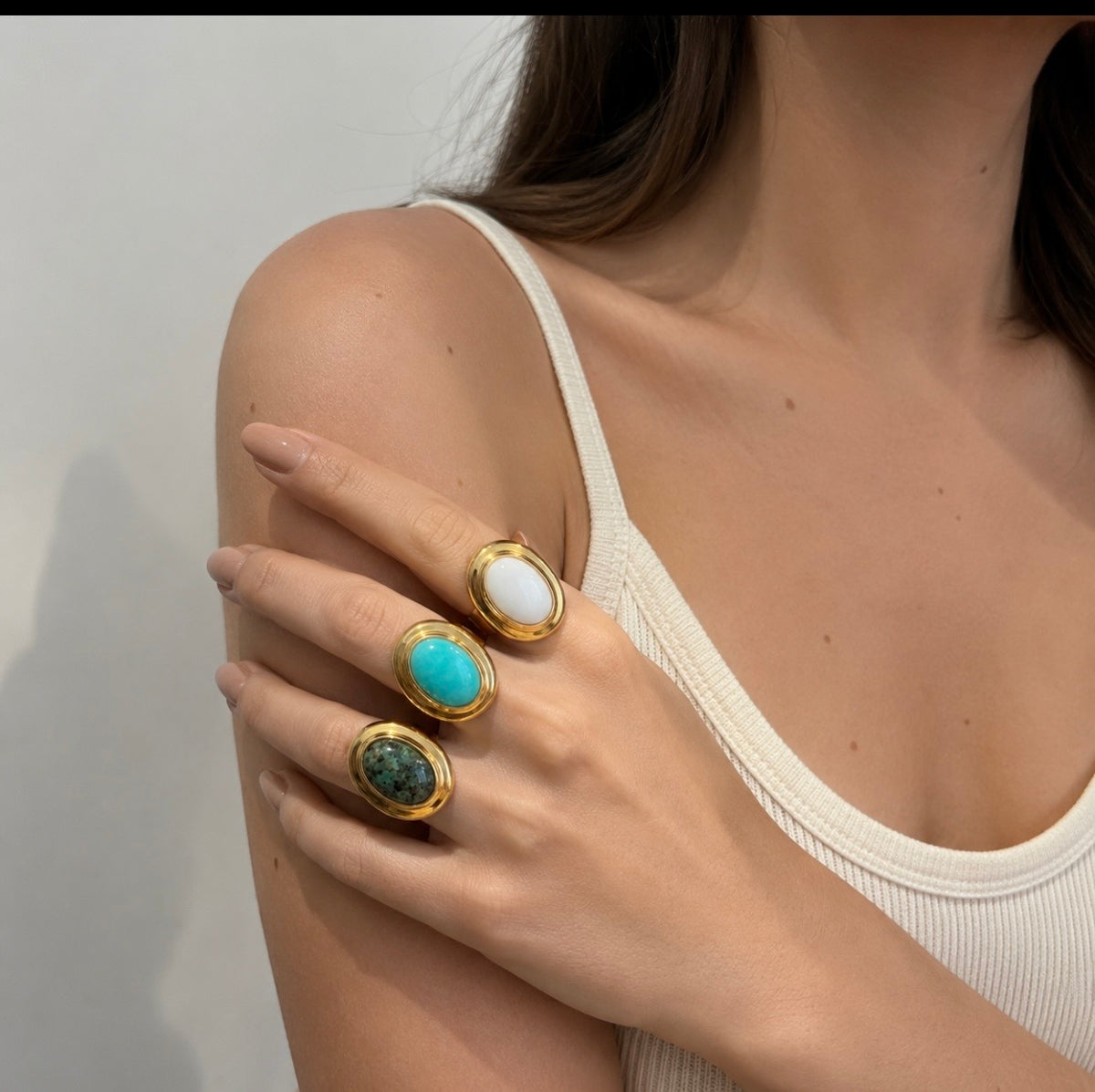 Anillo ovalado premium