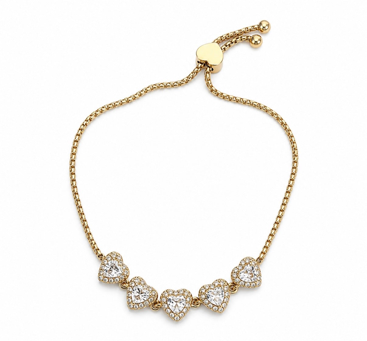 Pulcera corazón zircon