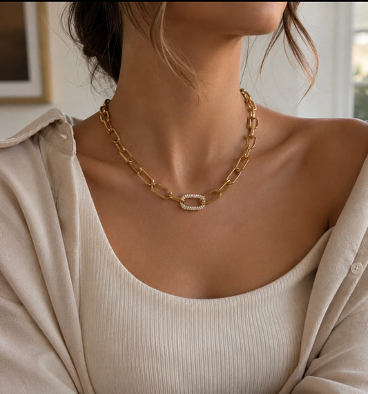 Collar eslabón zirconia