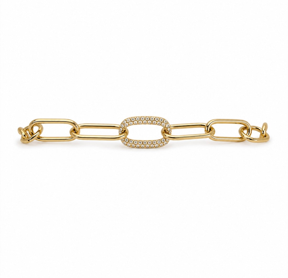 Pulsera eslabón con zircon