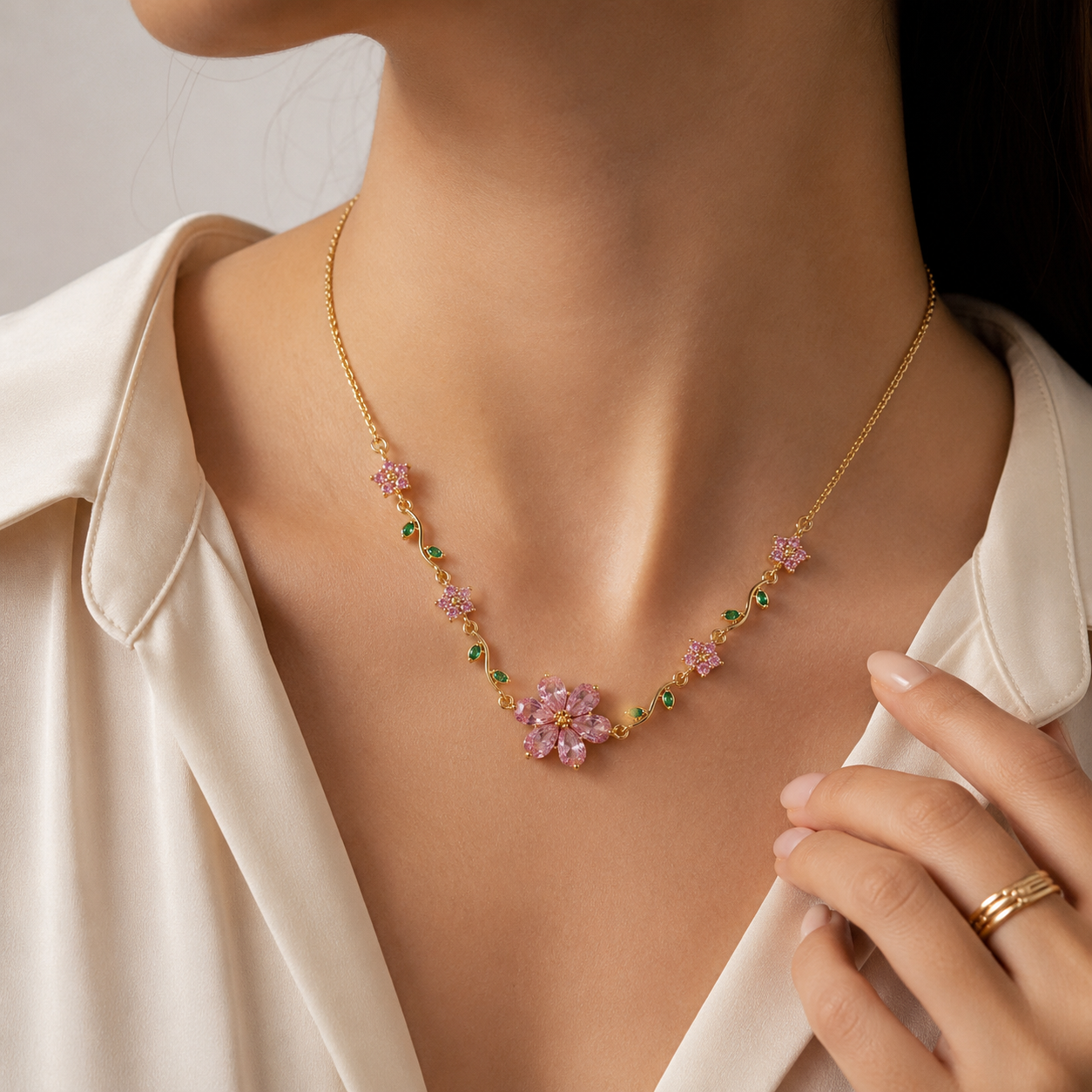 Collar flores